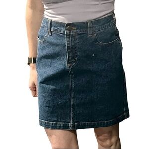 Y2K Vintage J. Crew Dark Denim Mini Skirt small 2004
